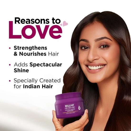 BBLUNT Hair Fall Control Hair Mask & Caffeine for Stronger Hair-250 G | Reduces Hair Fall | Strengthens Hair