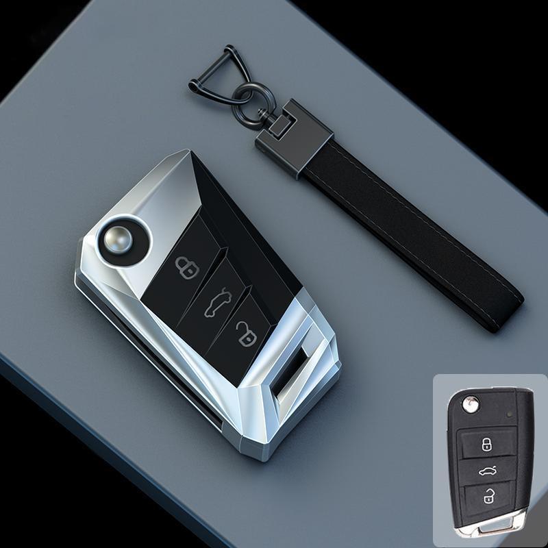 High-end Zinc Alloy Car Key Case Cover for VW Volkswagen Golf 8 MK8 Skoda Octavia A8 2021 SEAT Leon MK4 Camouflage