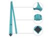 [Allegra K] Men's Formal Tie, 145cm, Solid Color Narrow Stripe Tie, Graduation Suit Tie, Lake Blue, One Size