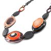 NOA [J2234] - Designer Necklace 'Coloring' Orange Brown
