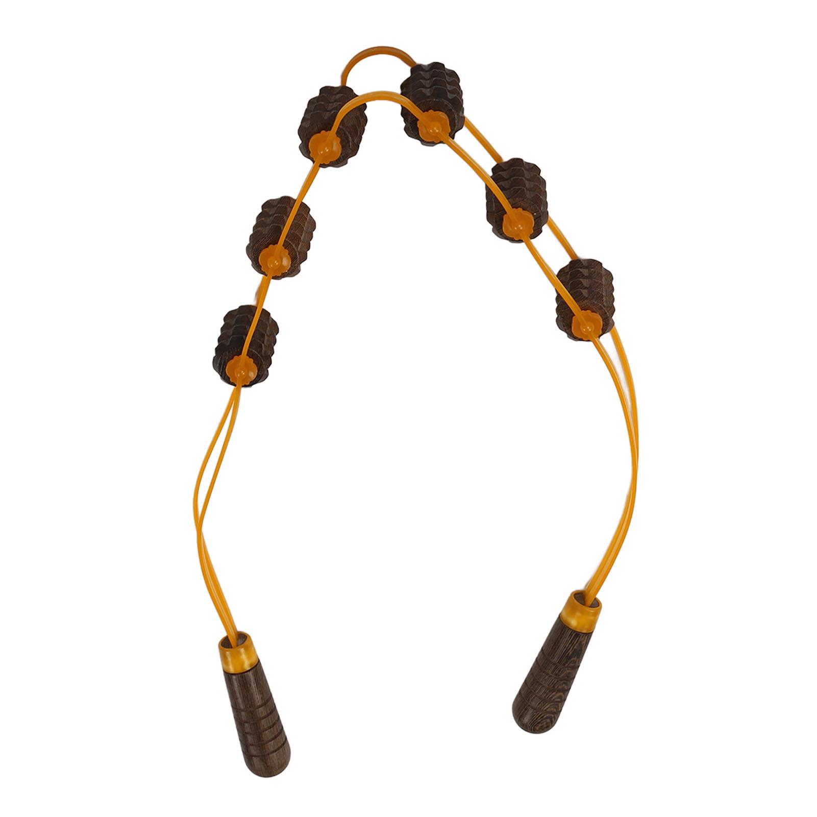 Деревянный ручной массажный ремешок для релаксации лимфодренажной роликовой веревки — фото 7