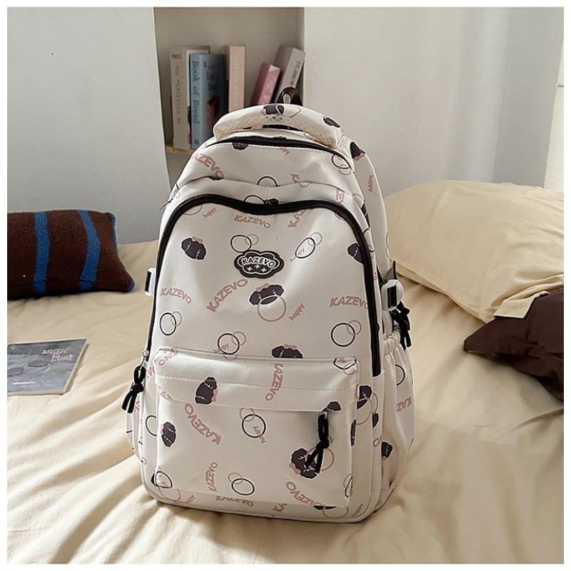 

High value, fresh and sweet alphabet backpack, light, simple and large-capacity backpack for junior high school students