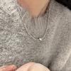 Irregular Beaded Metal Pearl Necklace Female Korean Niche Retro Personality Simple Necklace Female