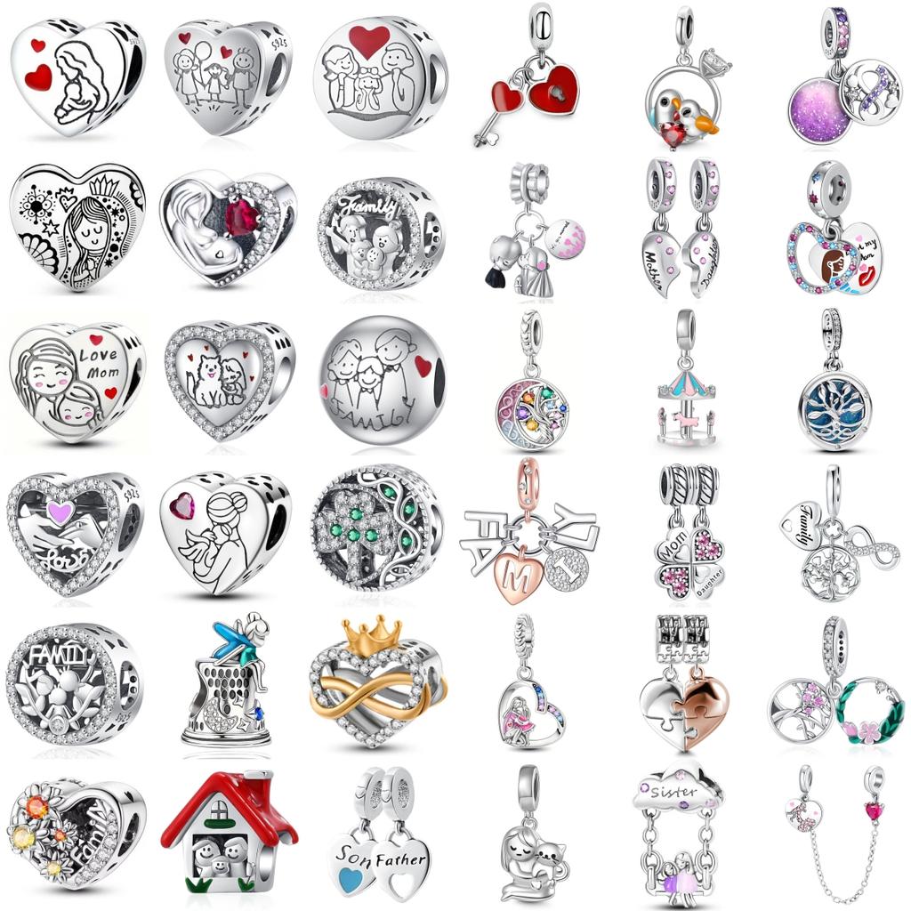 New Copper Charm Fit Original Bracelet Accessories Women Jewelry Crown Family Tree Swing Flower