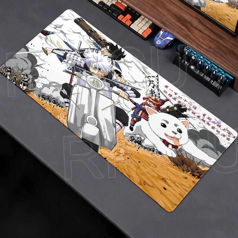 Large-Gintama Mouse Pad Anime Anti-slip Offices Accessories Gaming Mousepad Desk keyboard Mat Office Rug Gamer Rubber Mats