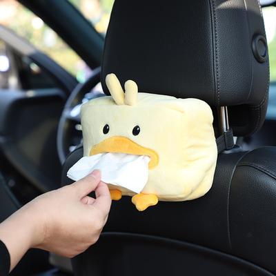 Boîte à mouchoirs de voiture dessin animé mignon Poupée Créative Voiture Multifonctionnelle Peluche Boîte à mouchoirs de voiture Support à mouchoirs de voiture Accessoires de voiture