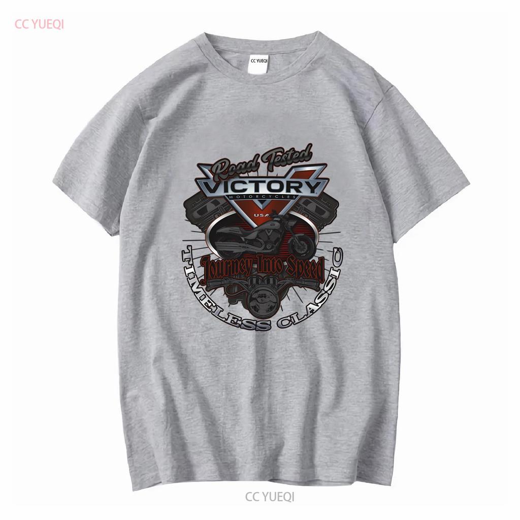 Victory Motorcycles Softstyle T-Shirt vintage gewaschen dehnbar Grafik Oberteil für den Alltag bequem atmungsaktiv weich