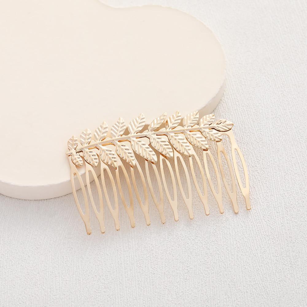 Hair Accessories Fashion Personality Gold Leaf Pearl Headband
