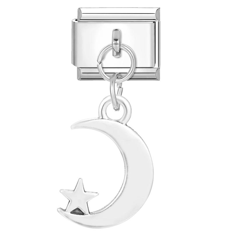 Y2K Heart Bow Knot Star Moon Butterfly Zircon Daisy Cross Italian Charm Links Fit 9mm Stainless Steel Bracelet DIY Making Gifts