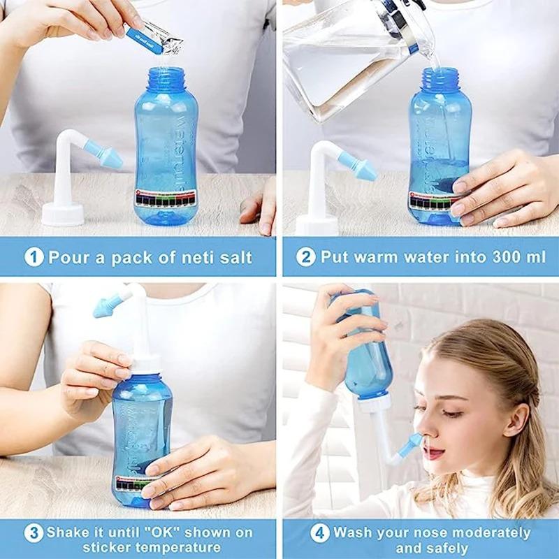 300 ml/500 ml 1 ks fyziologický roztok Čisticí prostředek na vymývání nosu na láhve pro alergii