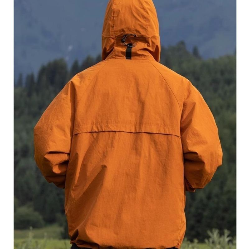 Japanese Functional Hooded Jacket, Men's Autumn and Winter New Trendy Brand Windproof Workwear Pocket Jacket, Trendy Jacket
