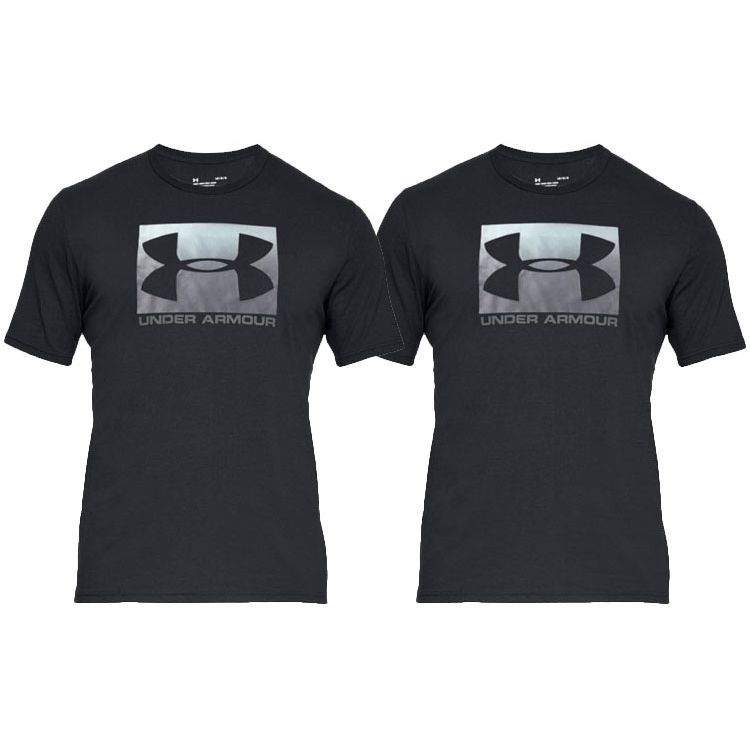Under Armour Sports Training Logo Crew Neck T-Shirt Men Tops Black 1329581-001