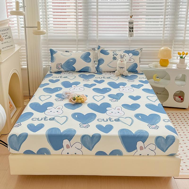 Fitted Sheet Set Cartoon Style Bedsheet Pillowcase Single/Queen Size Bed Cover Home Soft Bed Linen lençol de cama casal