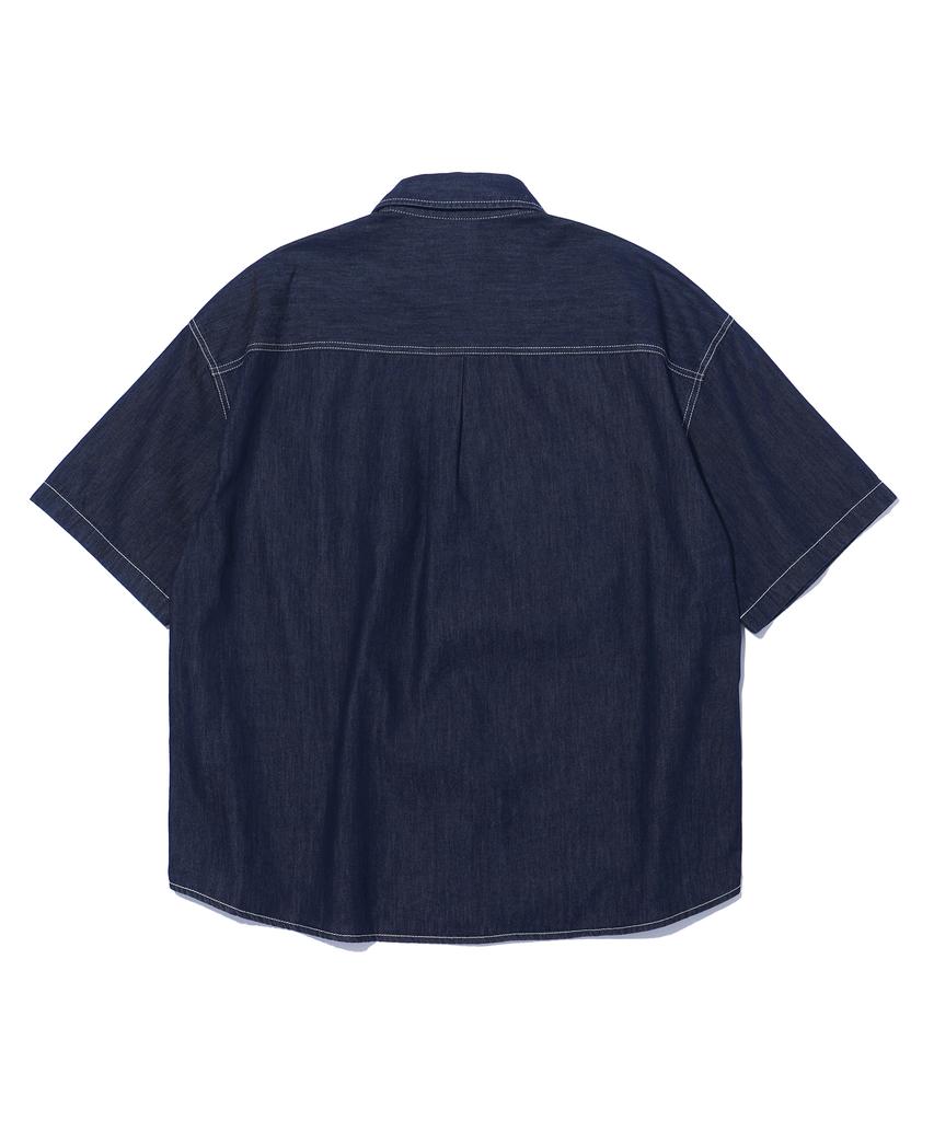 DISTN9NE One-Pocket Denim Short Sleeve Shirt Lq2Yu346_Vintage