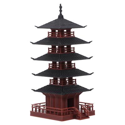 Mini-Heim-Tischdekoration Antiker Pagodenturm Modell Vintage Gartenskulptur Chinesischer Turm Statue Dekor Heim- und Bürodekoration