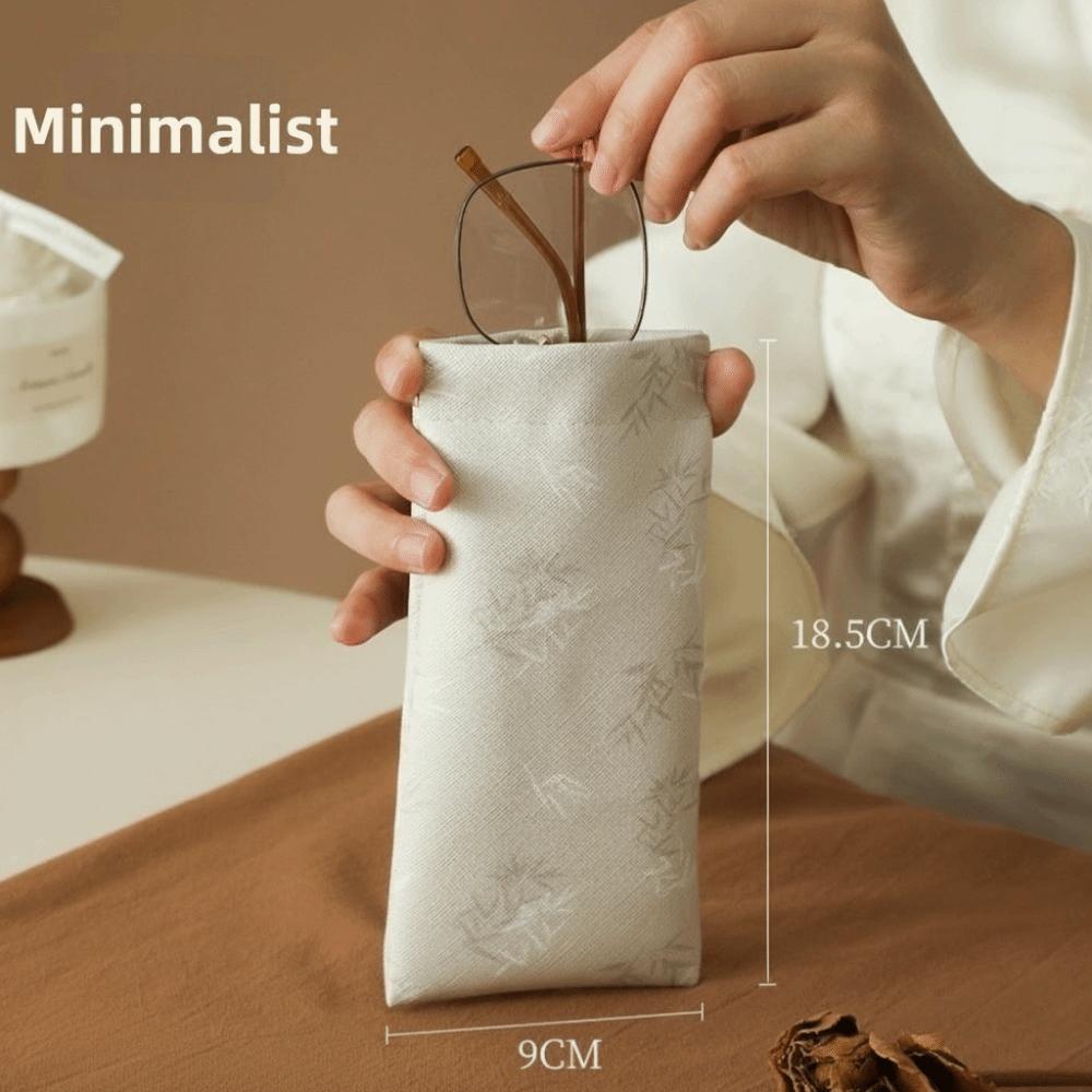 Portable Eyeglass Bag Automatic Closing Printed Design Sunglasses Pouch Retro Chinese Style Durable Glasses Storage Bag