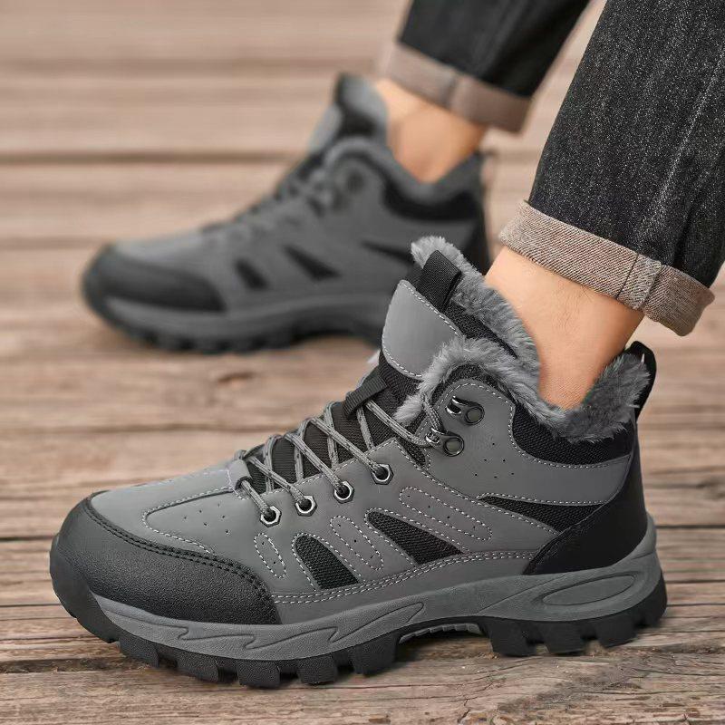 

New winter cotton shoes snow boots keep warm 39 черный серый