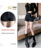 Women's High Waist Black Suit Shorts - Autumn/Winter 2024 A-Line Hip-Hugging Bootcut