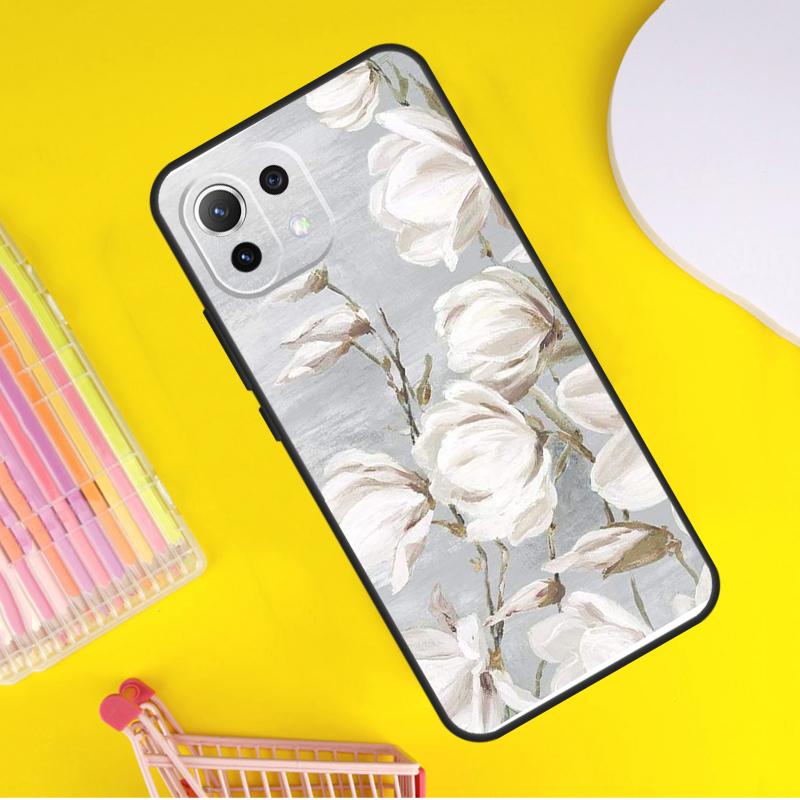 3D Flower Relief Cover For Xiaomi 13 14 Ultra 11T 12T 13T 14T Pro POCO X7 Pro X3 X5 F3 F5 F6 M6 X6 Pro Case