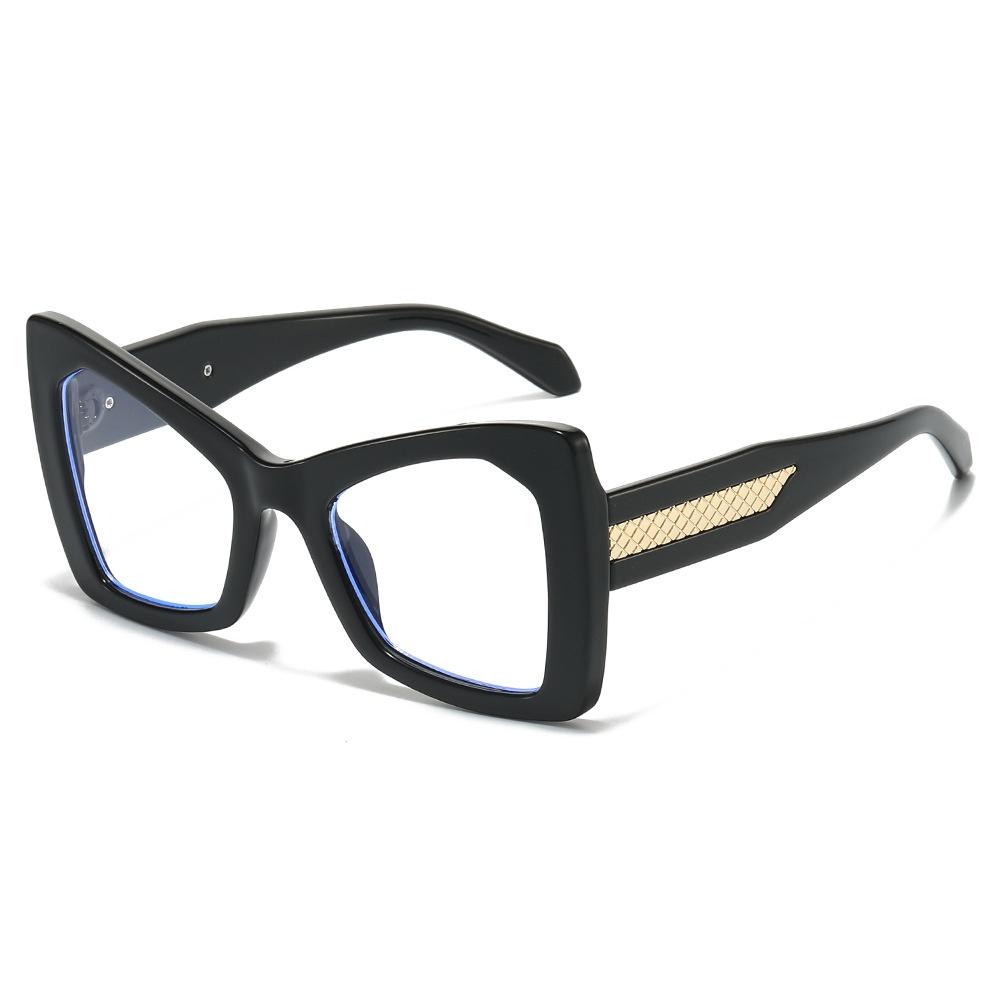 New Blue Light Protection Cat Eye Women Glasses Two Color Stitching Design Prevent Mobile Computer Radiation Men Casual Glasses