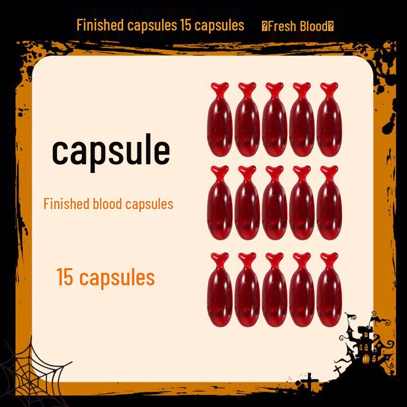 Washable Fake Blood Spray & Capsules for Halloween Makeup & Acting.