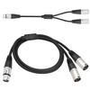 Speaker Splitter Patch Y Cord 1 XLR Female To 2 XLR Male Stereo Audios Adapter Patching Cable for Mixer Microphone Amplifier
