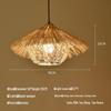 Bamboo Weaving Straw Hat Chandelier - Southeast Asian Wabi-Sabi Style Rattan Lampshade for Farmhouse Decor.