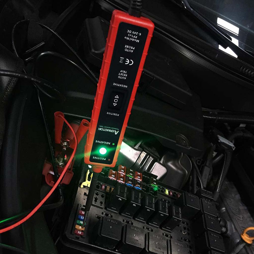 Automobilový tester elektrických obvodů, detektor polarity napájecí sondy, identifikace kontinuity, tester zkratu