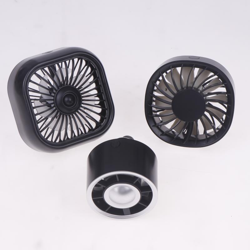 1 Piece 3 Speed Car Air Outlet Fan Usb Cooling Fan With Color Changing Light Car Rear Seat Heat Dissipation Car Accessories