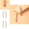 Elegant Heart-shaped Alloy Earrings Trendy Geometric Design For Women In Multiple Colors