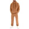 Men  Sports  Leisure  Keep  Warm  Hooded  Hood  Hoodie  Trousers  Set