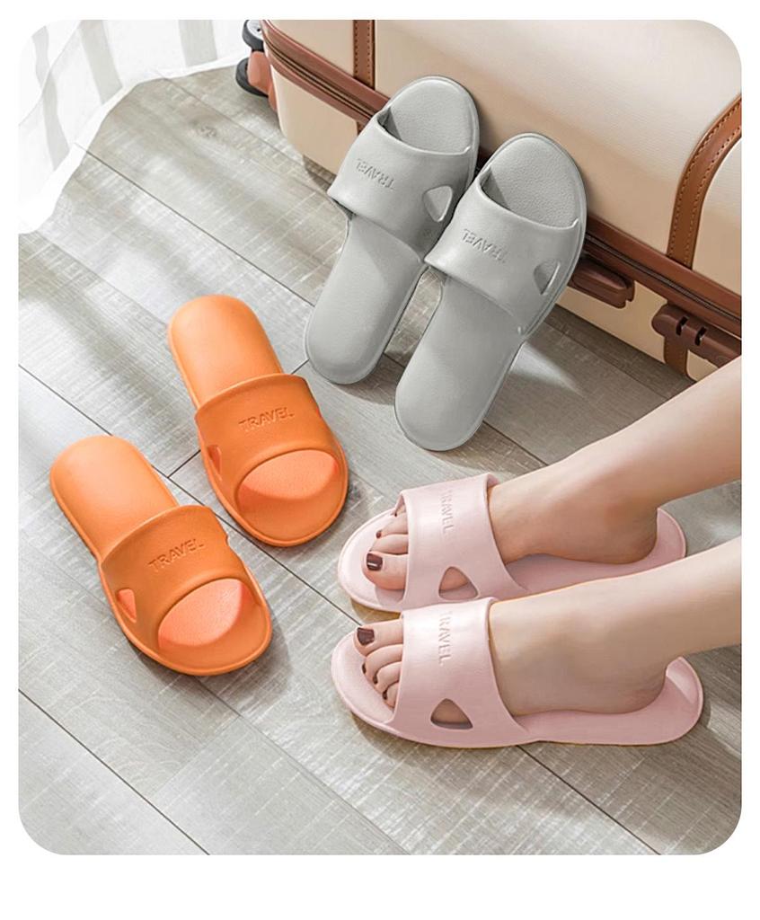 Portable Foldable Anti-Slip Shower Slippers for Men and Women - Ideal for Travel and Hotel Use