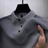 Polo da uomo a maniche corte in maglia a nido d'ape Casual Traspirante Top da lavoro