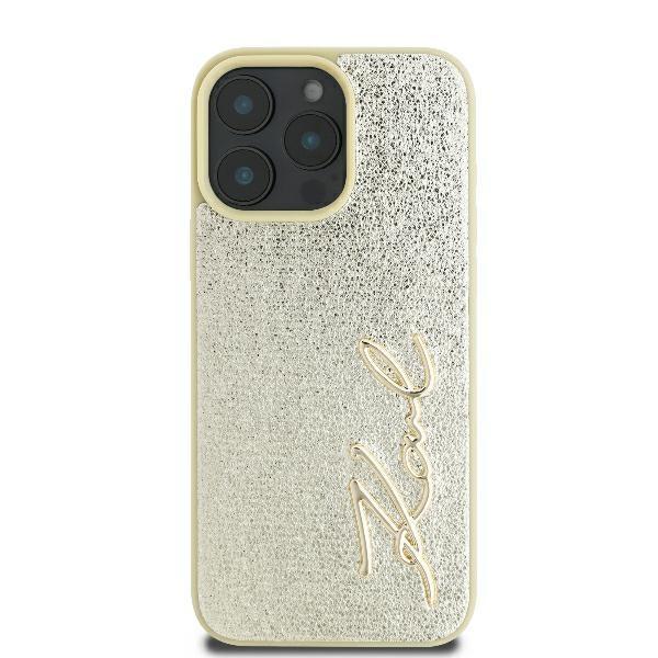 Karl Lagerfeld Klhcp16Lpfmfbkmd Iphone16 Pro 6.3 Złoty/Gold Hardcase Metal Signature