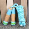 Lightweight Jump Rope Adjustable Skipping Rope with Wooden Handle Kids Outdoor Exercise Toy for Men Women Children