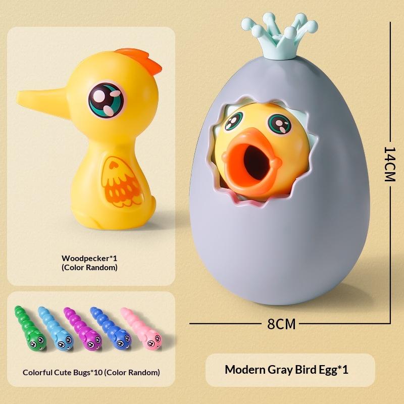 Children'S Woodpecker Toy, Educational Early Childhood Fishing And Insect Catching Game, Magnetic Montessori Magnetic Toy