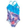 2022 Girls' Ruffle One-Piece Swimsuit - Digital Print Beachwear for Kids