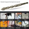 Four-Edged Serrated Eccentric Drill Bit Set High Hardness Rustproof Simple Installation Multifunction Skewed