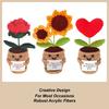 Funny Positive Crochet Dolls Positive Potted Plants Desk Inspirational Collectible Dolls With Card For Car Friends Women