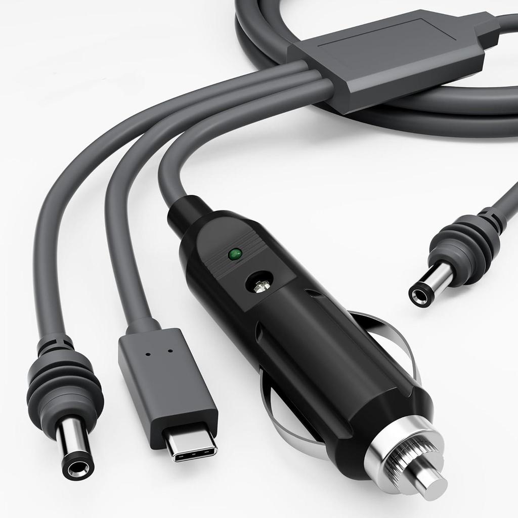 3-in-1 Car Charger & Mini DC To DC Cable Set