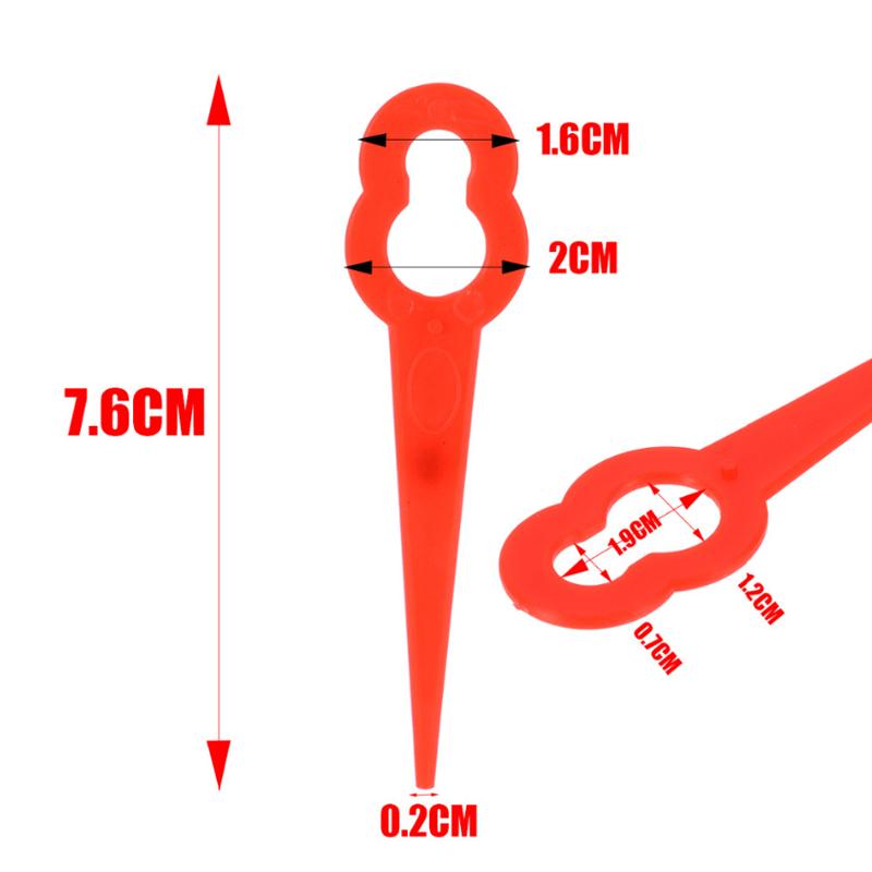 

Лезвие 10 шт. Пластиковые подвески для аккумуляторного триммера для травы Садовый инструмент Замена Gourd,12*7mm