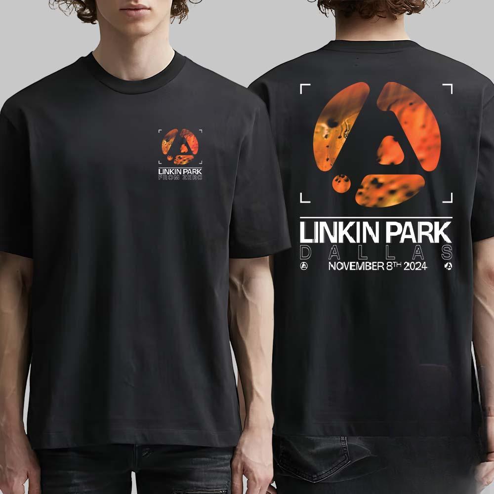 Póster de Concierto de la Gira From Zero de Linkin Park para The O2 Arena en Londres Inglaterra el 24 de septiembre de 2025 Camiseta Unisex de Dos Lados