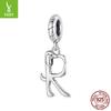 Personalized Fun Dachshund Letter Pendant Accessories S925 Sterling Silver Letter Diy Beads