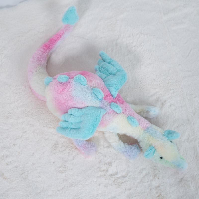 Jellycat Sky Flying Dragon Plush Toy - Snow, Blue, Pink Dragon Options for Children.