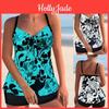Womens 2024 Sexy Swimwear New Fashion Print Swimming Tankini Monokini Swimwear Swimwear Two Piece Summer Loose Size Beachwear