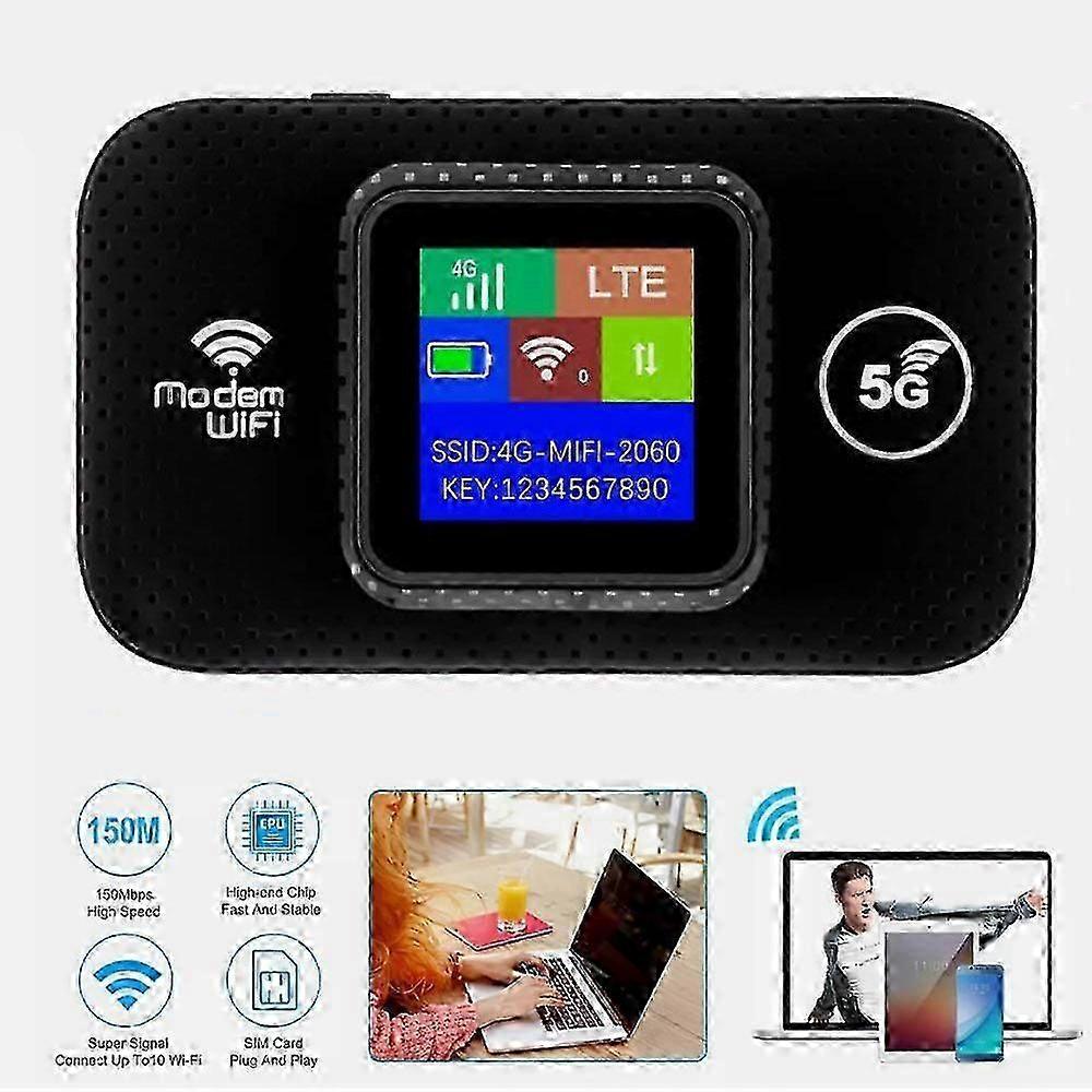 WiFi Portabil 5G M9S Ecran Color Hotspot Mobil Negru