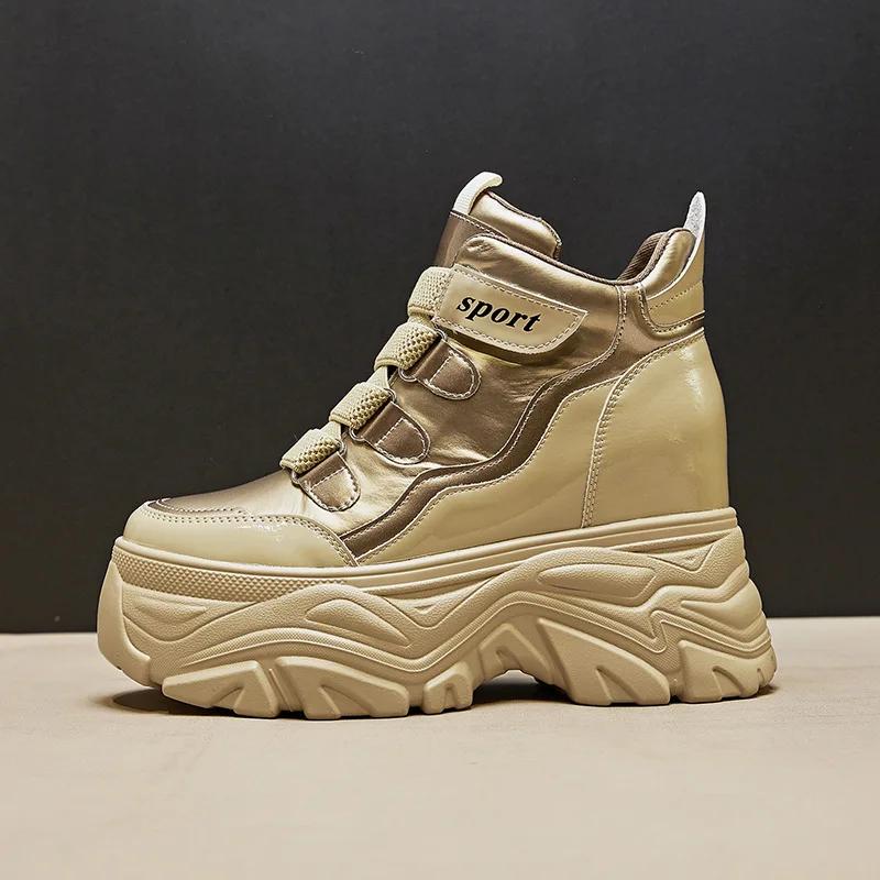 Sneakers Women's Boots Shoes for Women 8cm British Style Short Boots Autumn and Winter New Style Students Korean Cotton Shoes