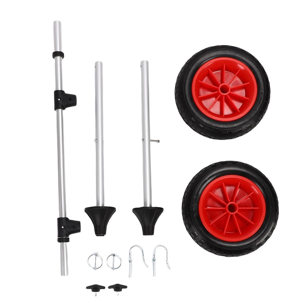 Kayak Cart Adjustable Width Metal Frame Foldable Canoe Carrier Boat Trailer Transport with 10 Inch Solid Tires