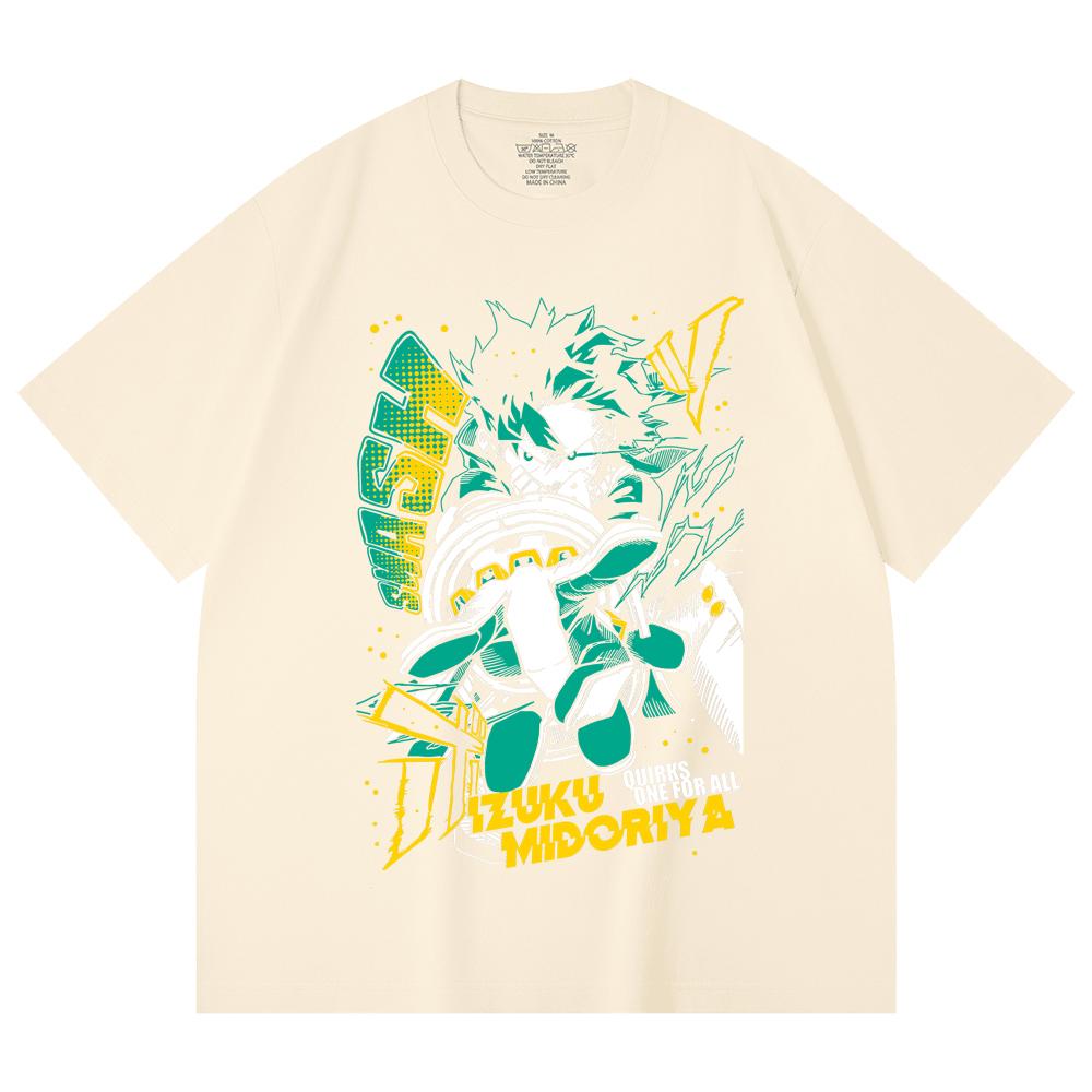 230 Gsm 100% Cotton My Hero Academia V2 Deku Print Unisex Heavy Cotton T Shirt