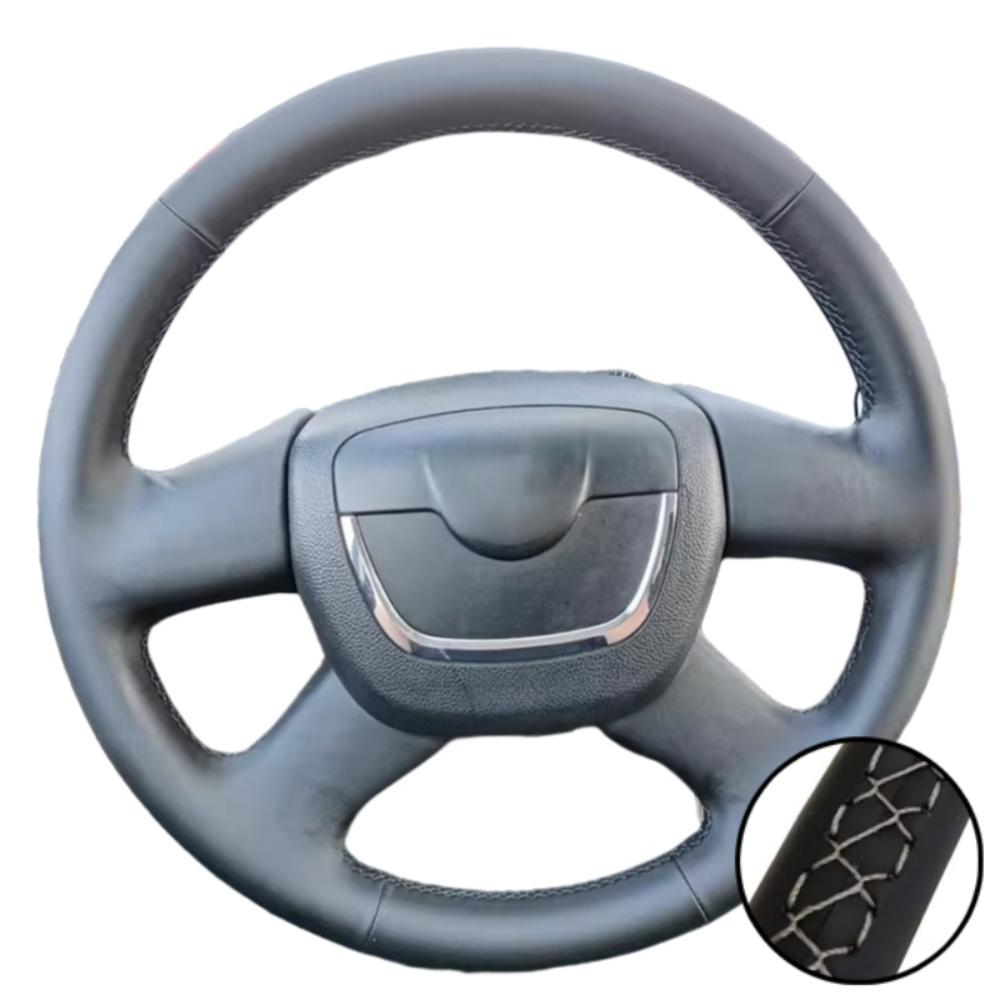 Hand-Stitched Wear Resistant Artificial Leather Citigo 2011-2012 Steering Wheel Cover For Skoda Octavia 2009-2013